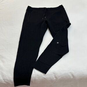 lululemon athletica Black Textured Track Joggers